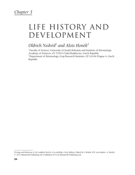 Life History and Development
