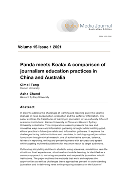 A Comparison of Journalism Education Practices in China and Australia