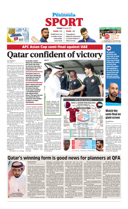 Qatar Confident of Victory They Want to Keep Going