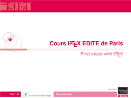 Cours LATEX EDITE De Paris