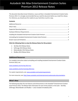 Autodesk <Product Name Year> Release Notes