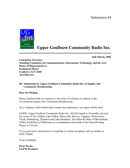 Upper Goulburn Community Radio Inc