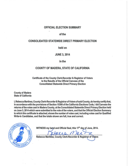 Official-Election-Summary-Of-The-Consolidated-Statewide-Direct-Primary-Held-On-06032014.Pdf