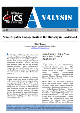 Sino- Nepalese Engagements in the Himalayan Borderland