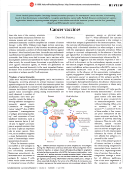 Cancer Vaccines