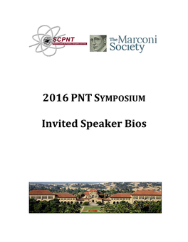 Invited Speaker Bios