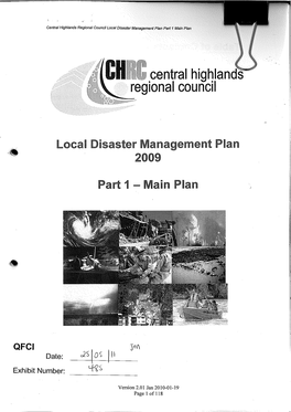 CHRC Local Disaster Management Plan 2009