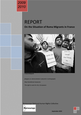 REPORT on the Situation of Roma Migrants in France