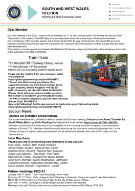 Tram-Train Is Currently Operational Between Sheffield and Rotherham Using Stock Illustrated Below Showing a Tram-Train at the Cathedral Tram Stop in Sheffield