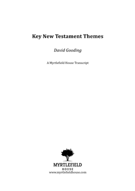 Key New Testament Themes