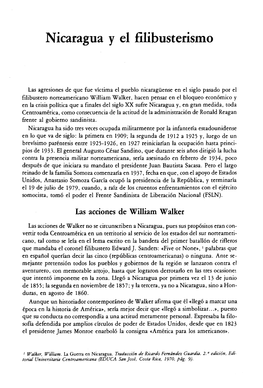 Nicaragua Y El Filibusterismo