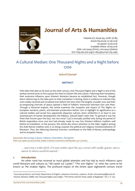 Journal of Arts & Humanities