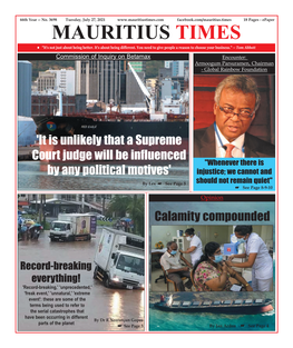 Unwind Mauritius Times Tuesday, July 27, 2021 13
