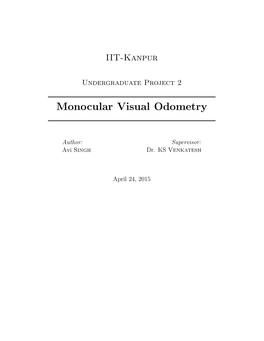 Monocular Visual Odometry