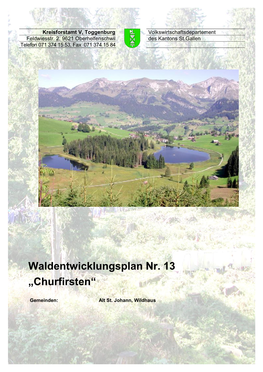 Waldentwicklungsplan Nr. 13 „Churfirsten“