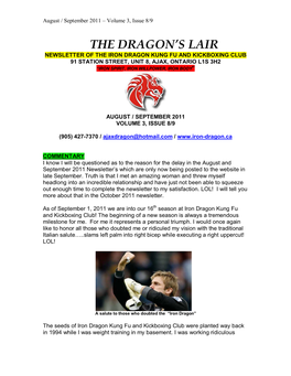 August September 2011 Newsletter