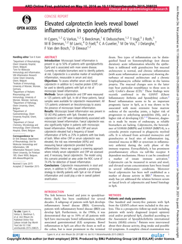 Elevated Calprotectin Levels Reveal Bowel Inflammation In