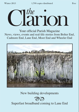 Clarion—Winter 2013 Page 1 Welcome to Everything You Need in an English Country Pub