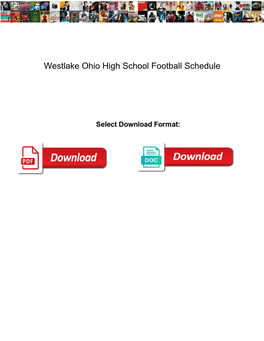 Westlake Ohio High School Football Schedule