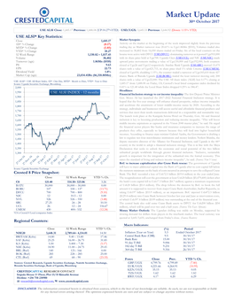 Market Update 30 Th October 2017