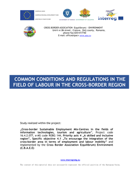 Common Conditions and Regulations in the Field of Labour in the Cross-Border Region