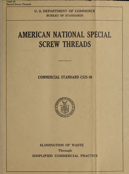 American National Standard Screw Threads