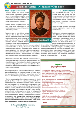 St Josephine Bakhita Best Considered Her a Useful Slave