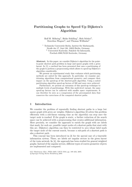 Partitioning Graphs to Speed up Dijkstra's Algorithm