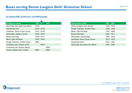 Buses Serving Simon Langton Girls' Grammar School