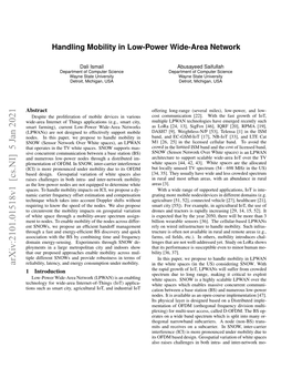 Handling Mobility in Low-Power Wide-Area Network