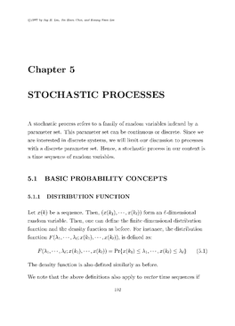 Chapter 5 STOCHASTIC PROCESSES