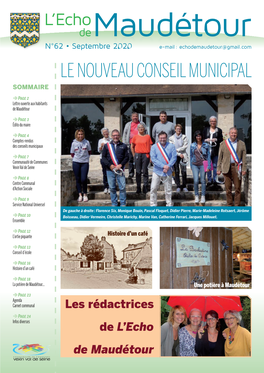 Le Nouveau Conseil Municipal Sommaire