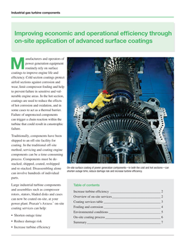 Improving Economic and Operational Efficiency Through On-Site Application of Advanced Surface Coatings