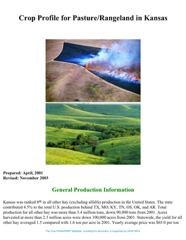 Crop Profile for Pasture/Rangeland in Kansas