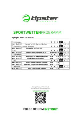 Sportwettenprogramm