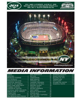 Jets at Patriots Week13.Indb