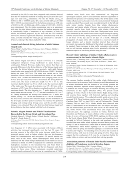 Annual and Diurnal Diving Behavior of Adult Saimaa Ringed Seals Seismic