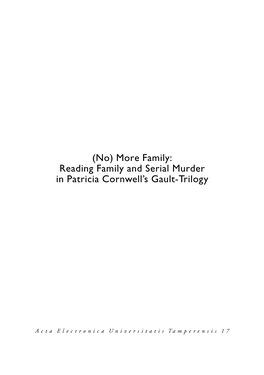 Reading Family and Serial Murder in Patricia Cornwell's Gault