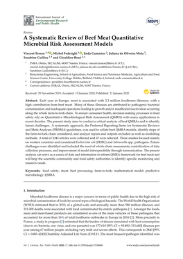 A Systematic Review of Beef Meat Quantitative Microbial Risk Assessment Models