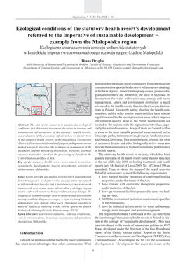 Ecological Conditions of the Statutory Health Resort's Development