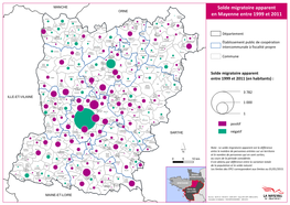 Solde Migratoire Apparent En Mayenne Entre 1999 Et 2011