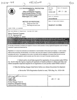 U.S. EPA, Pesticides, Label, MAQUAT 21.3-NHQ, 4/21/2010