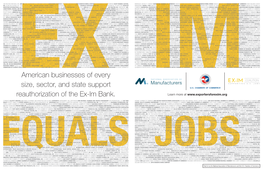 American Businesses of Every Size, Sector, and State Support Reauthorization of the Ex-Im Bank