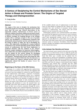 A Century of Deciphering the Control Mechanisms of Sex Steroid Action in Breast and Prostate Cancer: the Origins of Targeted Therapy and Chemoprevention