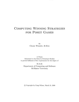 Computing Winning Strategies for Poset Games