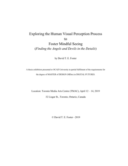 Exploring the Human Visual Perception Process to Foster Mindful Seeing (Finding the Angels and Devils in the Details)
