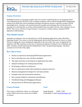 RTOS) Fundamentals P/N: BE18-7001