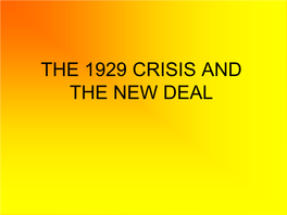 The New Deal