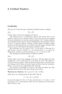 3. Cardinal Numbers