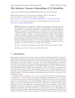 The Schwarz–Voronov Embedding of Zn